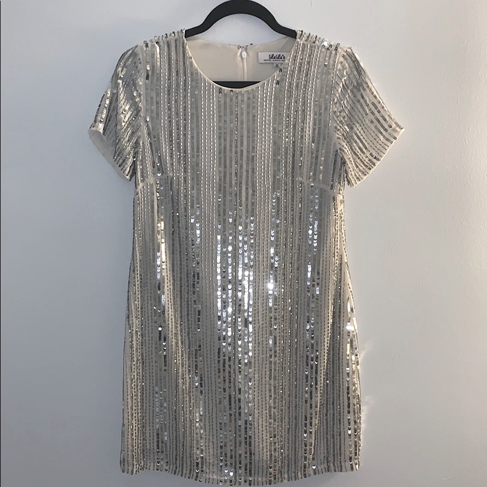 Silver Sequin Dress